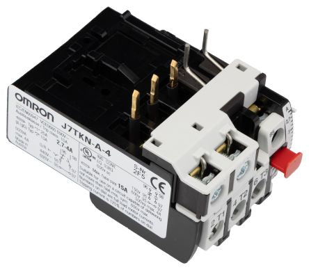 Omron, J7TKN Overload Relay, 2.7A, 4 A F.L.C, 4A Contact Rating, 24V dc 3P
