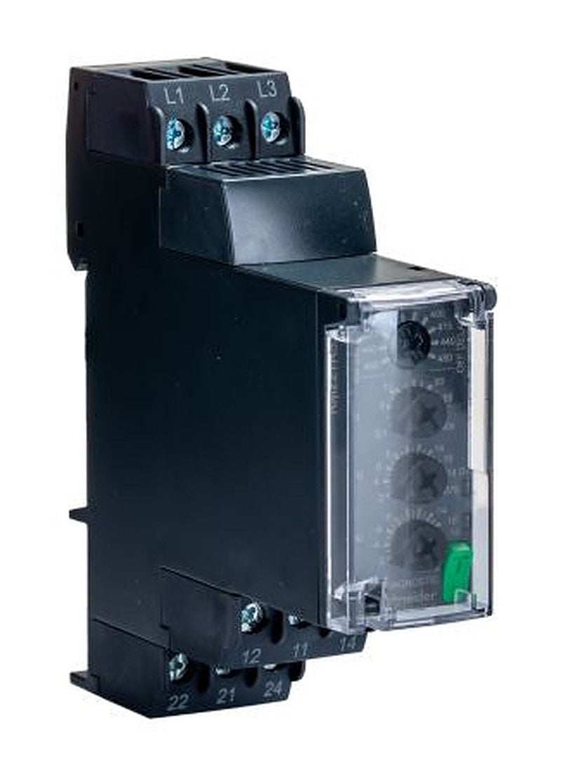Schneider Electric Monitoring Relay, 3 Phase, 380/480 V ac Monitor Range, DPDT, DIN Rail, 380V ac, 480 V ac