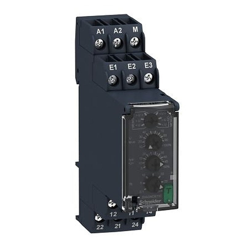 Schneider Electric Monitoring Relay, 1 Phase, DPDT, DIN Rail, 24V ac, 240 V ac
