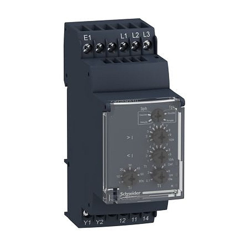 Schneider Electric Monitoring Relay, 3, 1 Phase, SPDT, DIN Rail, 230V ac 230 V dc