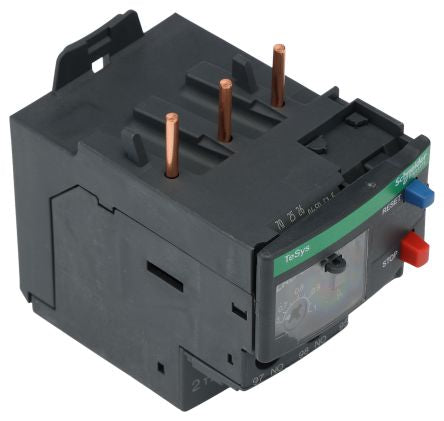Schneider Electric, TeSyS LR Overload Relay 1 NO/1 NC, 0.63A, 1 A F.L.C, 1A Contact Rating, 0.37 kW 3