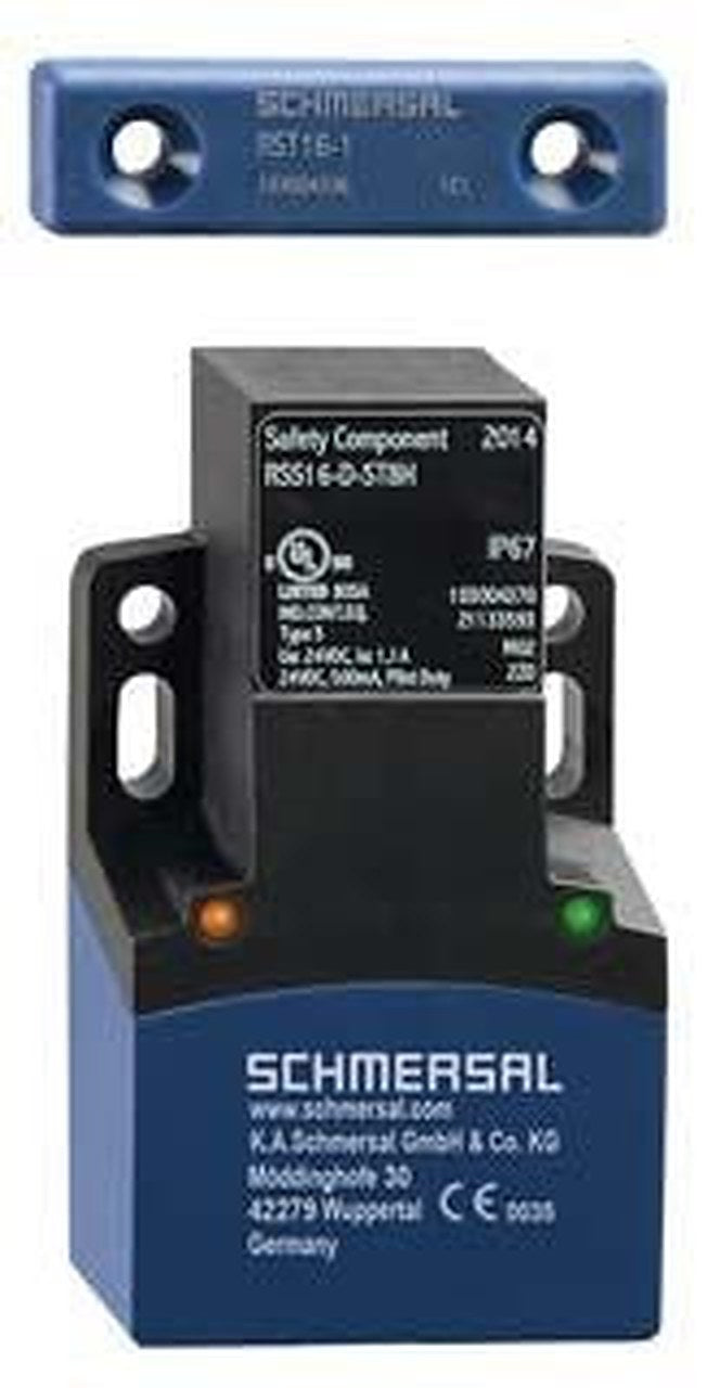 Schmersal RSS 16 Series RFID Non-Contact Safety Switch, Fibreglass Reinforced Thermoplastic Housing, 26.4V dc, Screw