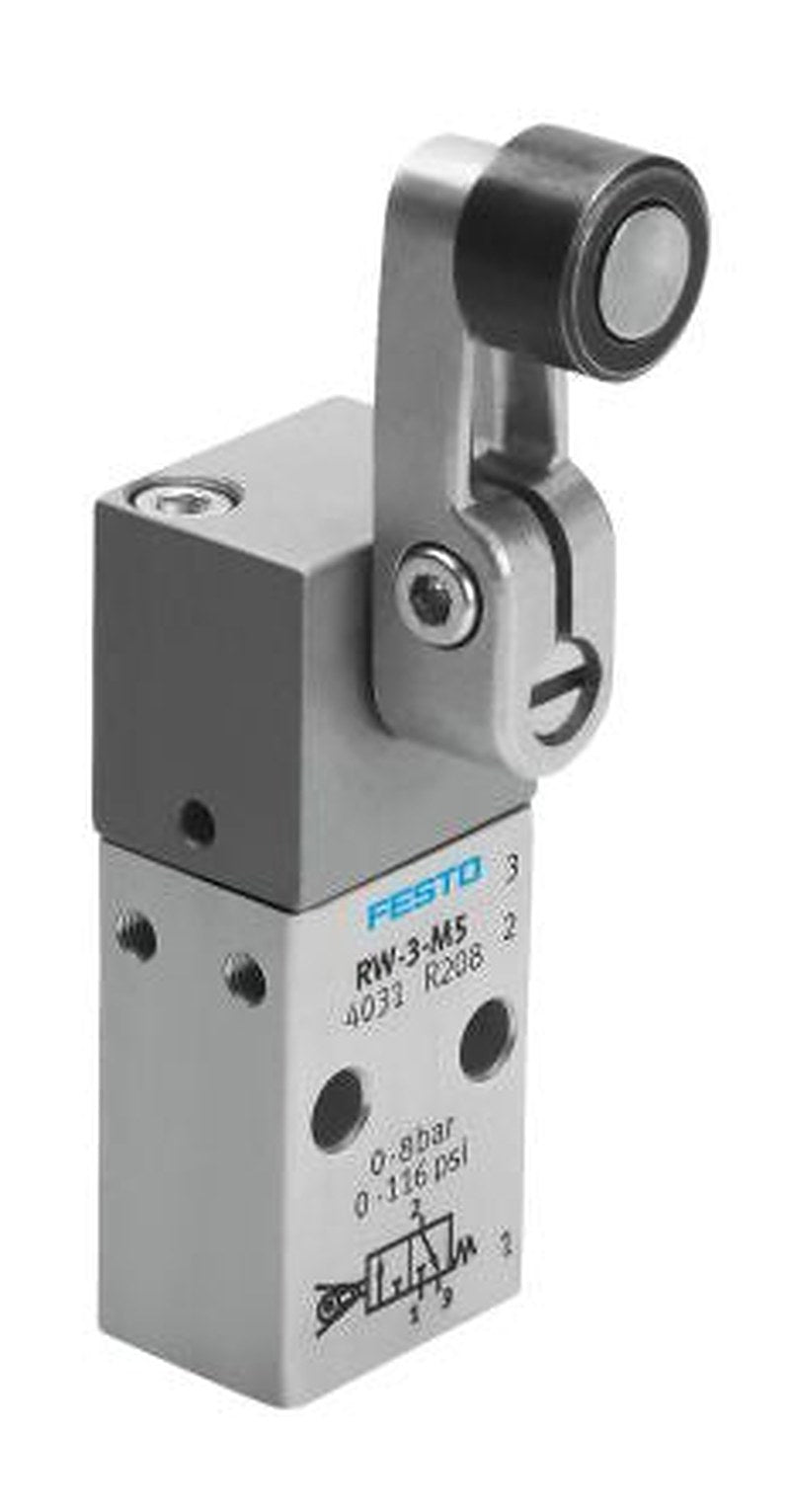 Festo Lever Mechanical Valve RW Series, Metric M5, 4031