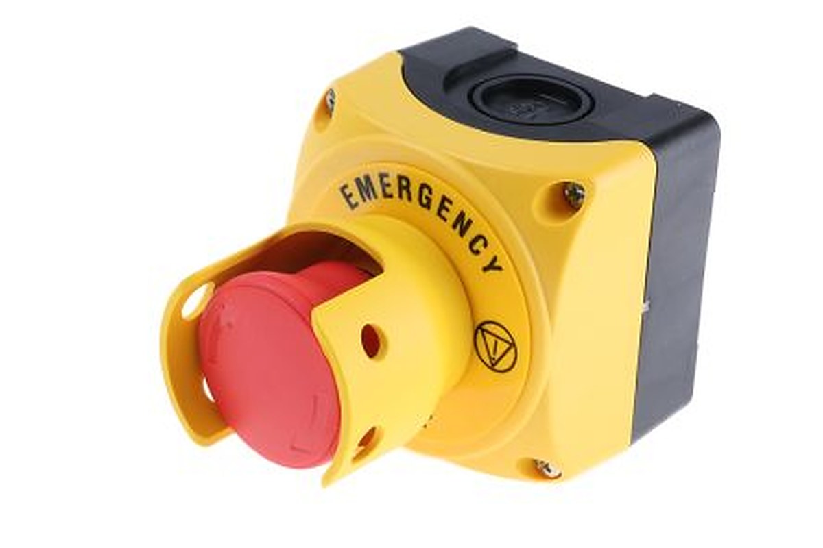 Lovato S1P Series Twist Release Emergency Stop Push Button, Surface Mount, 22.3 mm Cutout, 1 NC, IP66, IP67, IP69K