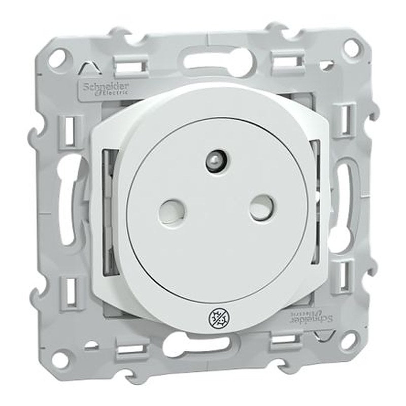 Schneider Electric Ovalis White Plug Socket, 16A Indoor