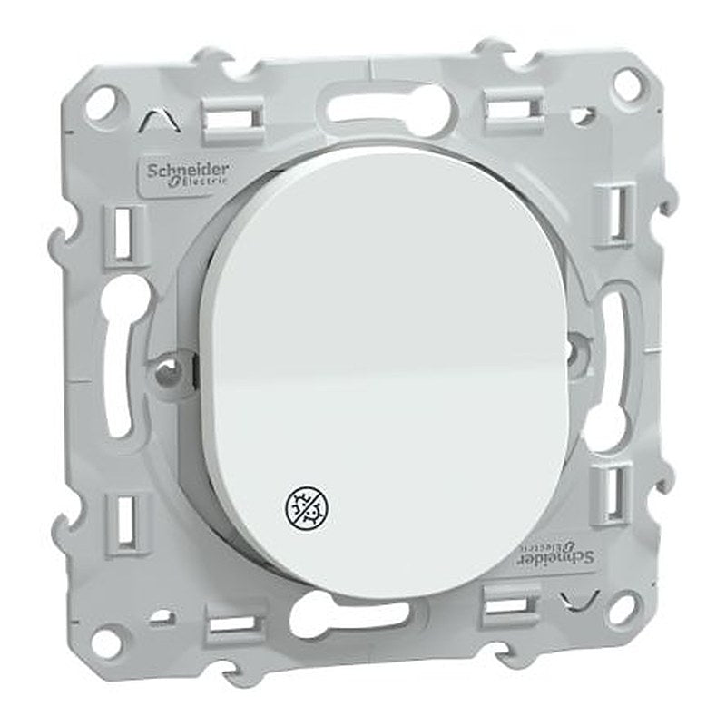 Schneider Electric White, 2 Way Rocker Light Switch, 1 Gang, Ovalis C