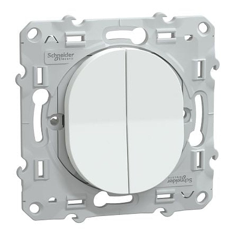 Schneider Electric 2 Way White 10A Ovalis Series