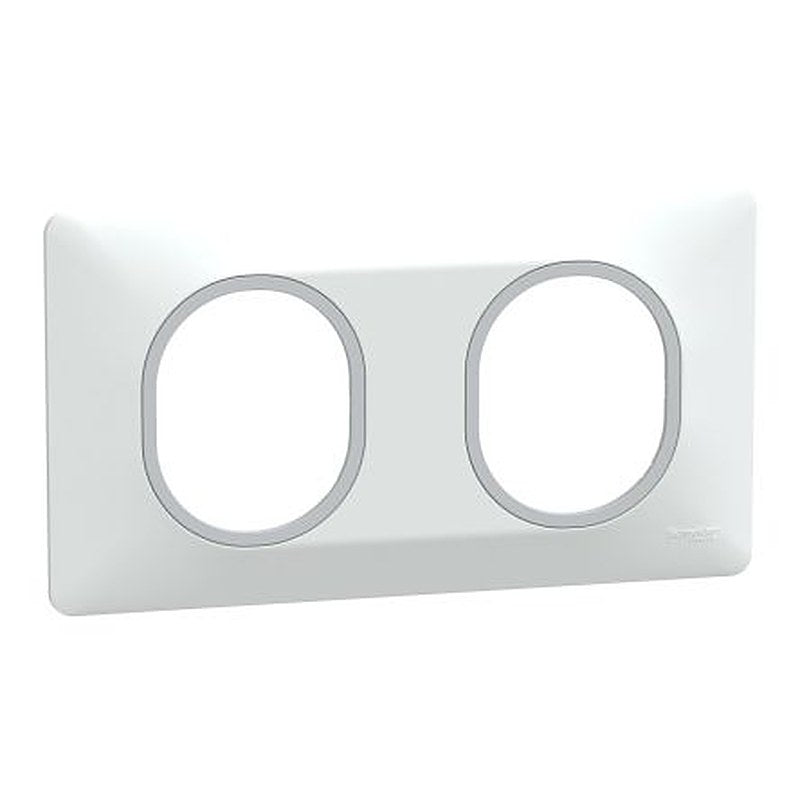 Schneider Electric White 2 Gang Light Switch Cover