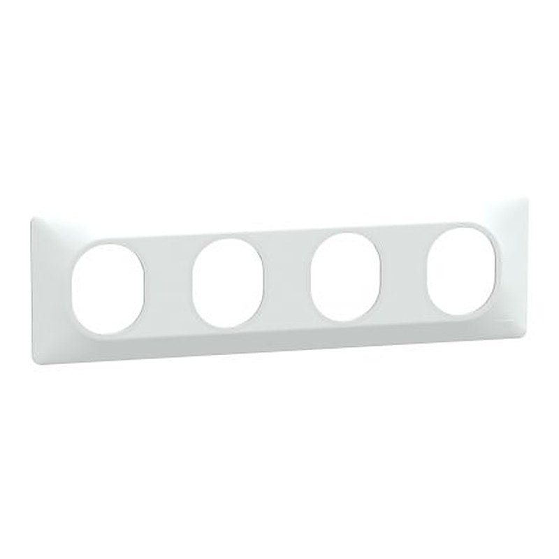 Schneider Electric White, 4 Gang, Ovalis