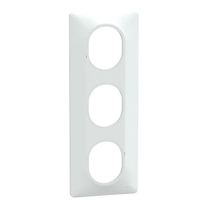 Schneider Electric White, 3 Gang, Ovalis