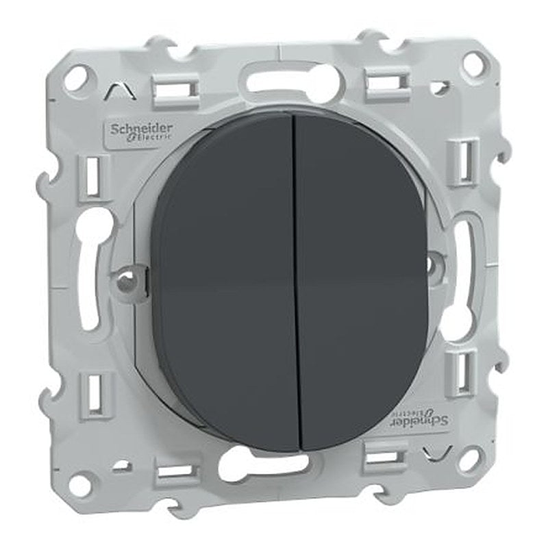 Schneider Electric 2 Way Anthracite 10A Ovalis C Series
