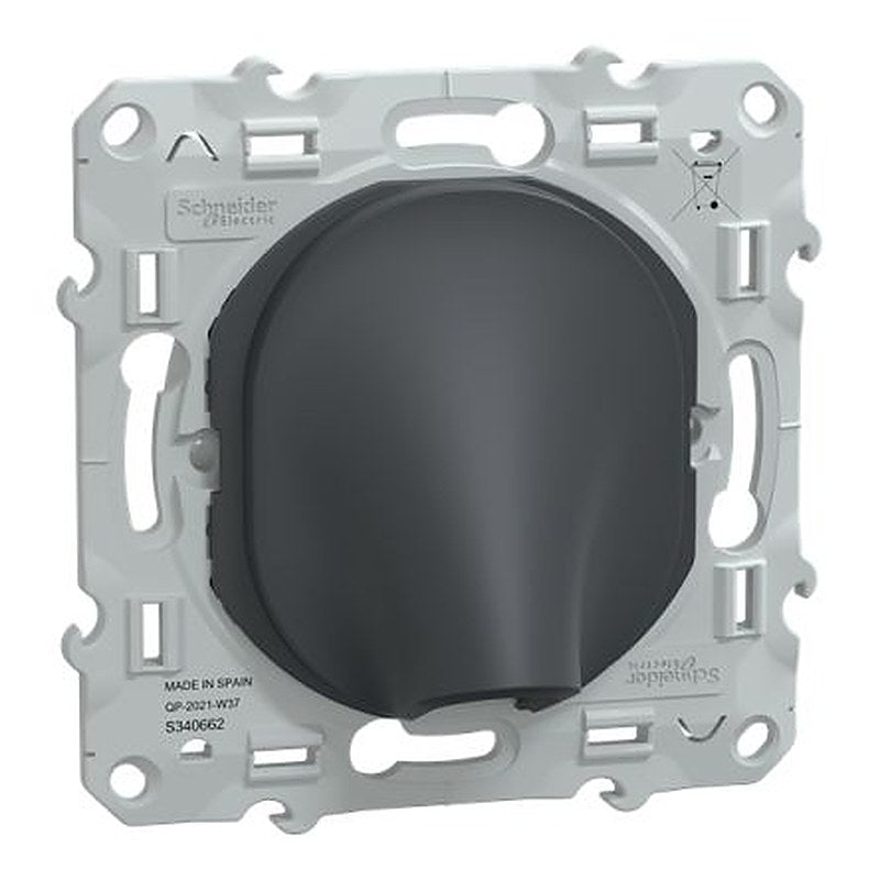 Schneider Electric 87 mm Anthracite Cable Cover in Thermoplastic, 12 mm ID