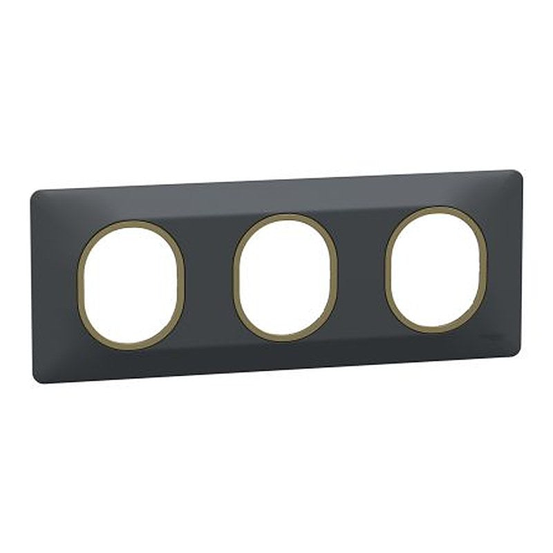 Schneider Electric Anthracite 3 Gang Light Switch Cover