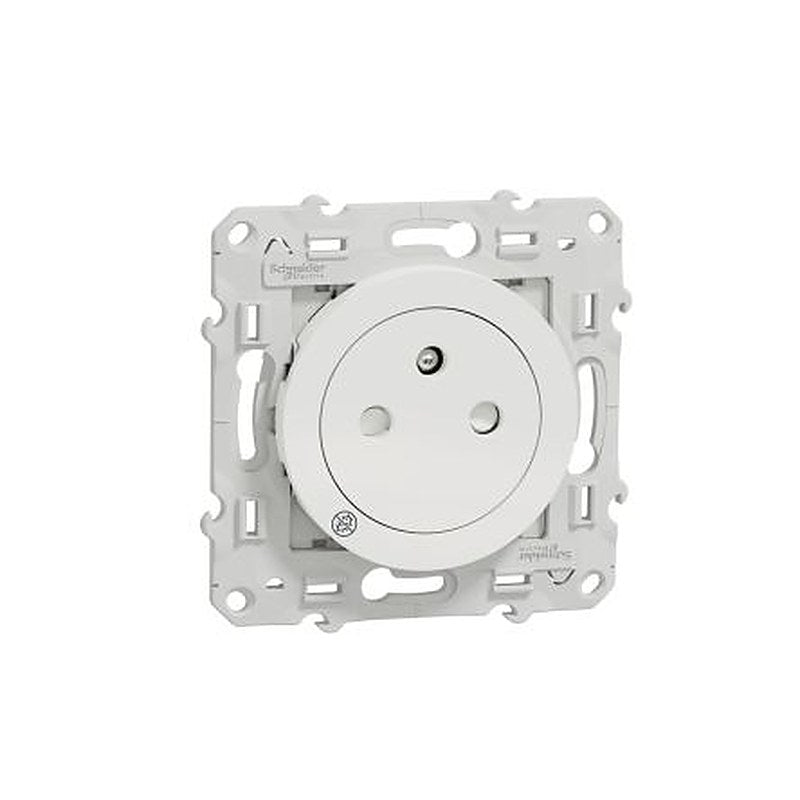 Schneider Electric, Odace 2011 IP20 White Light Switch, 2P+PE, Rated At 16A, 250V