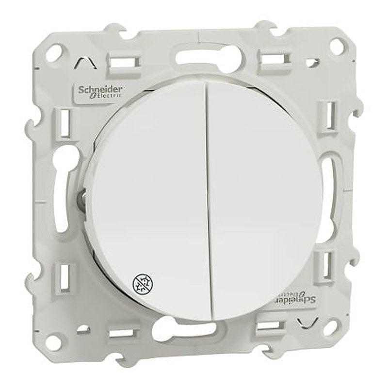 Schneider Electric Odace Series Illuminated Push Button Switch, Light Control, Flush, IP21D 250 V ac
