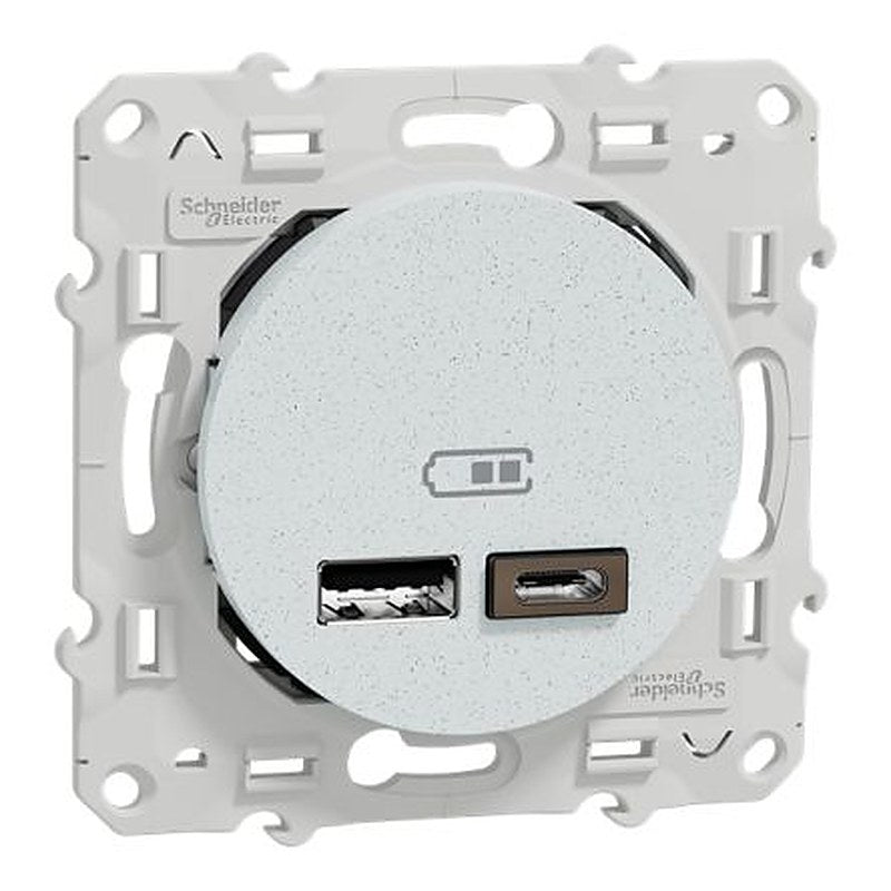 Schneider Electric Straight, Screw Female- 2 Port IP20 USB Connector