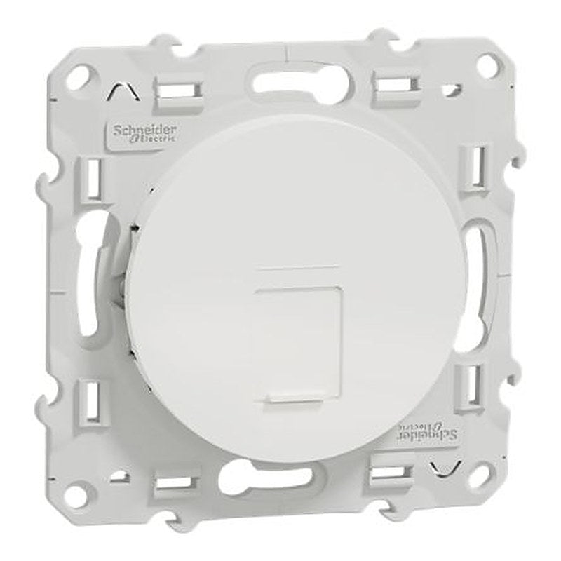 Schneider Electric RJ45 White Male 1 Outlet Socket, Flush