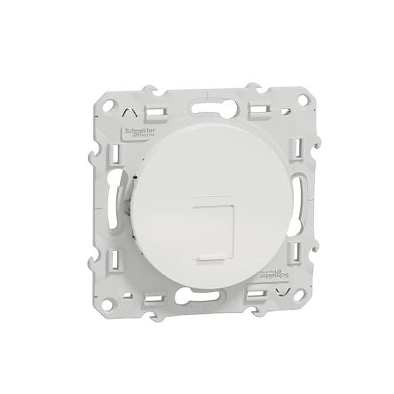 Schneider Electric Odace 2011 Series RJ45 Socket Female, Flush, Cat6 Unshielded Circular 1 Port 1 Way