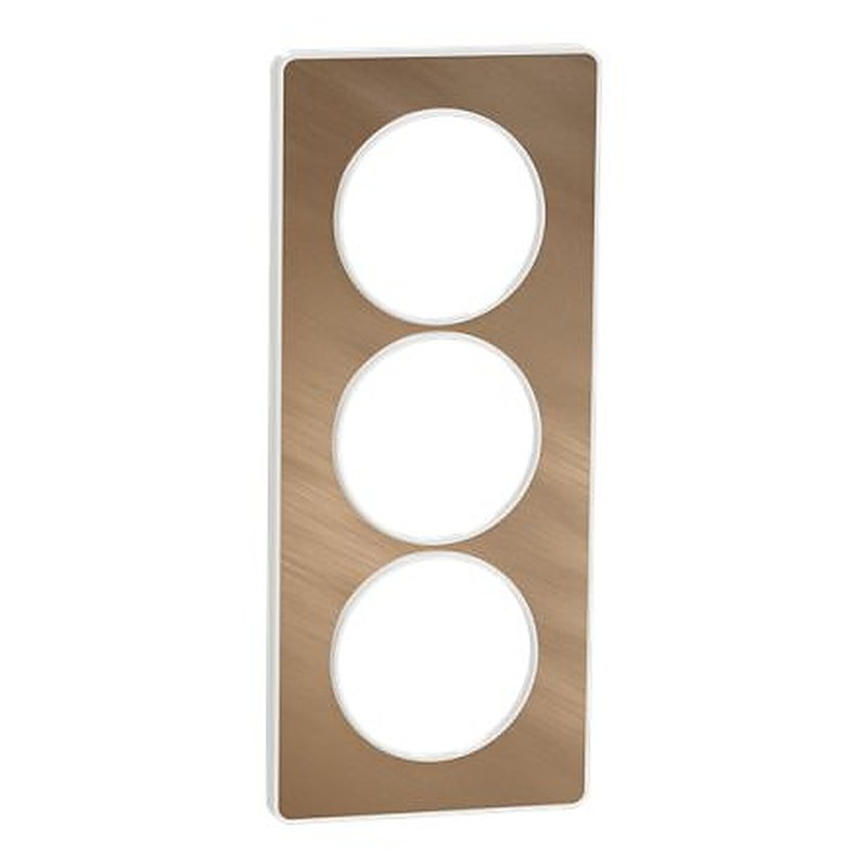 Schneider Electric Bronze 3 Gang Cover Plate