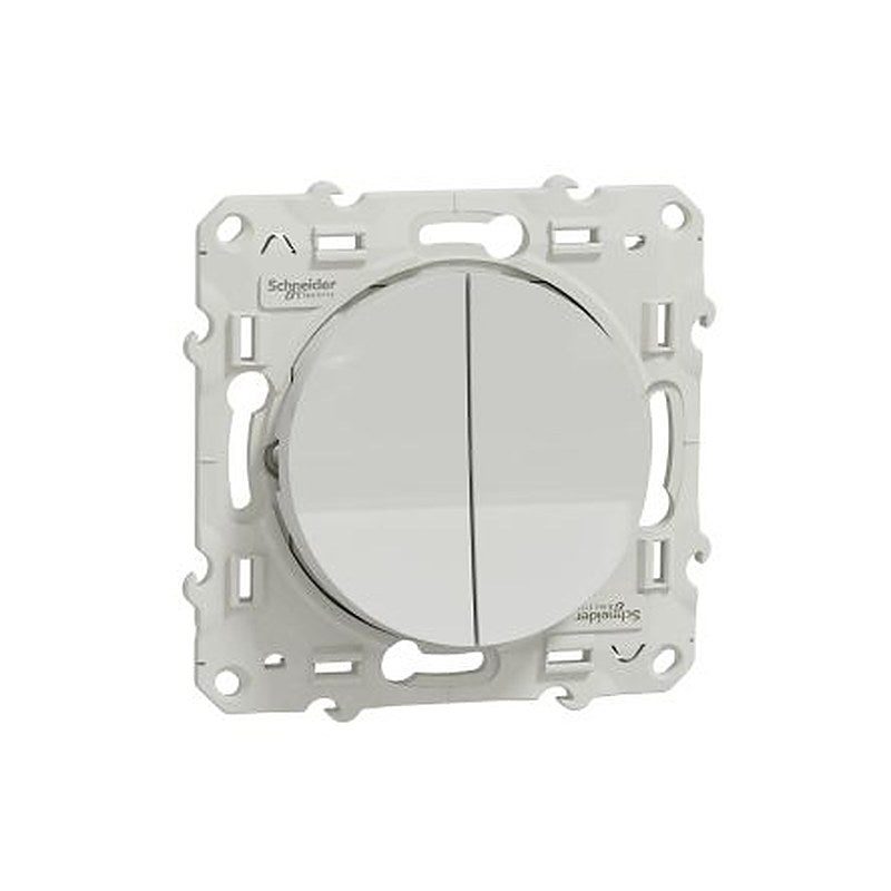 Schneider Electric White, 2 Way Rocker, 1 Gang, Odace 2011