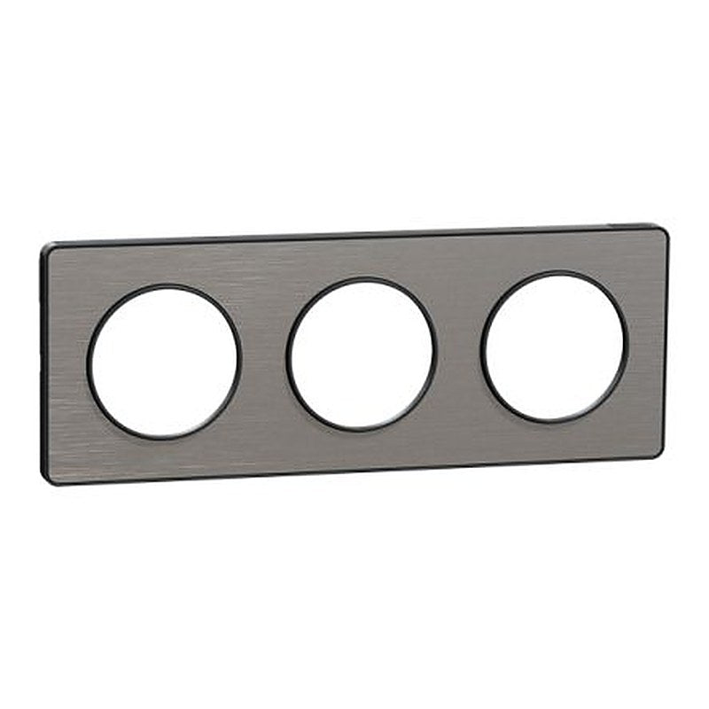 Schneider Electric Anthracite 3 Gang Cover Plate