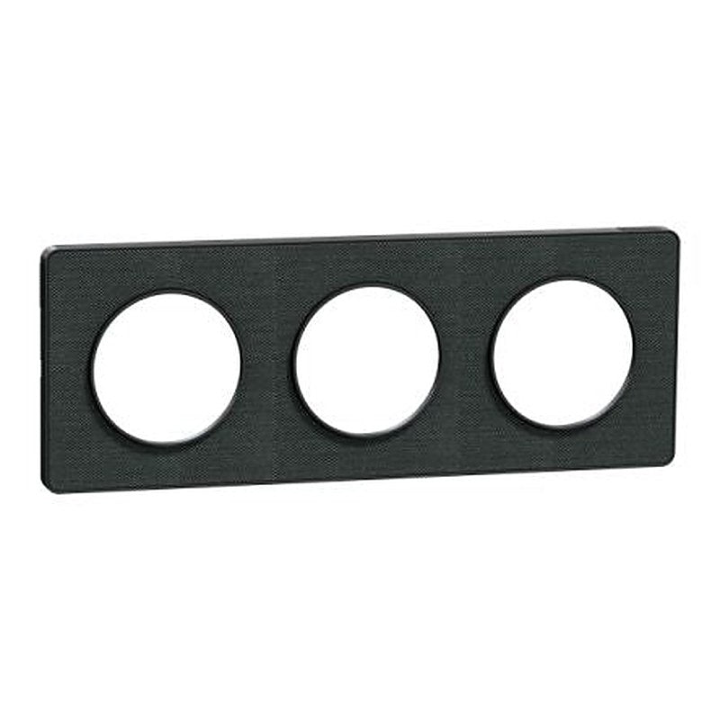 Schneider Electric Black 3 Gang Cover Plate