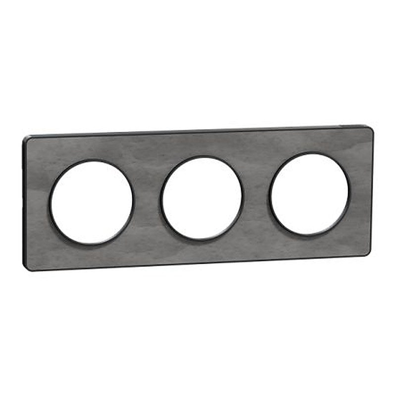 Schneider Electric Anthracite 3 Gang Cover Plate