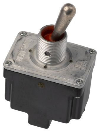 Honeywell Toggle Switch, Bushing Mount, On-Off, DPST, Screw Terminal, 277 V ac