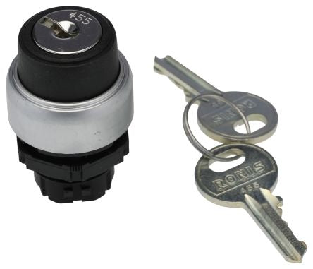 Lovato Platinum 2-position Key Switch Head, Latching, 22 mm Cutout