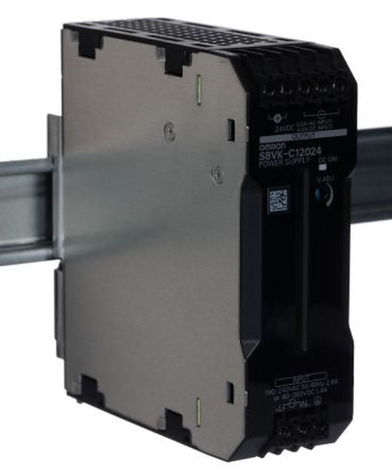 Omron S8VK-C Switched Mode DIN Rail Power Supply 350 V dc, 240V ac AC/DC Input 24V dc, 5 A Output DC 120 W