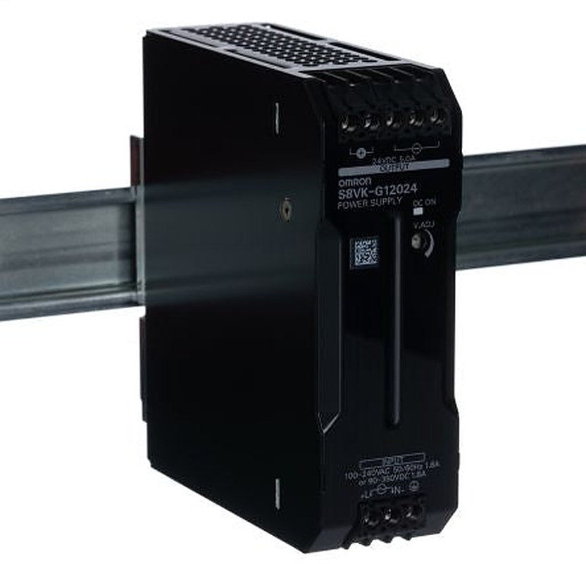 Omron S8VK-G Switched Mode DIN Rail Power Supply 350 V dc, 240V ac AC/DC Input 24V dc, 5 A Output DC 120 W