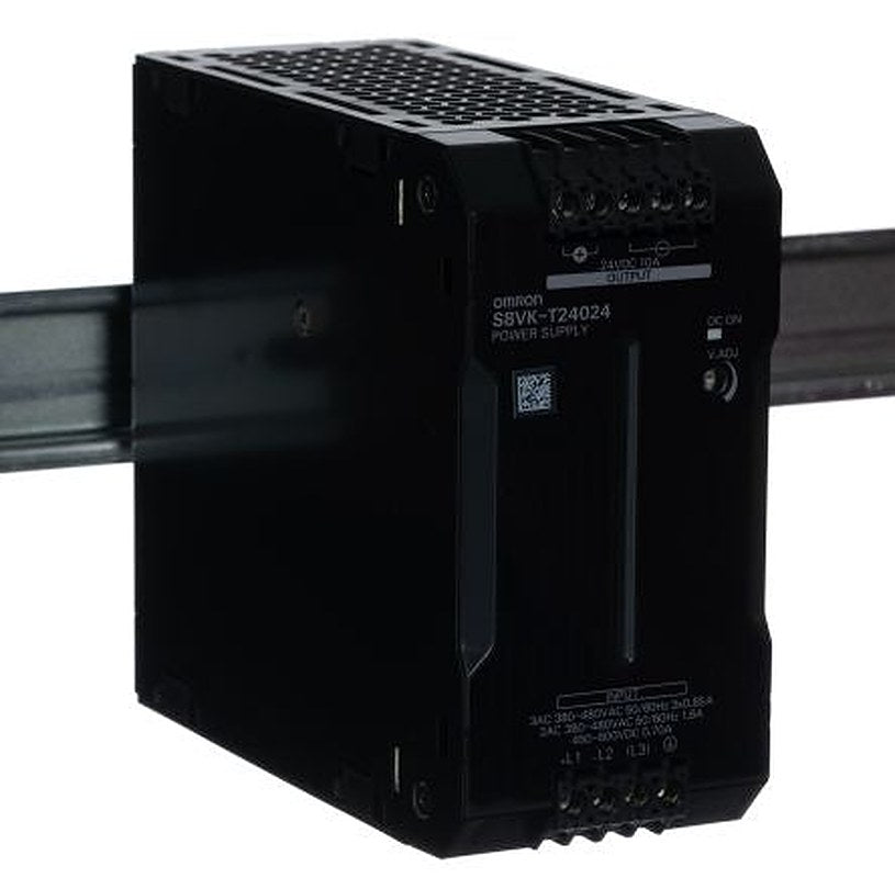 Omron S8VK-T Switched Mode DIN Rail Power Supply 480V ac AC Input 24V dc, 10 A Output DC 240 W