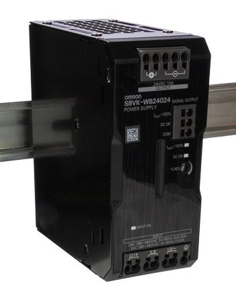 Omron S8VK-WA Switched Mode DIN Rail Power Supply 400V ac AC Input 24V dc, 10 A Output DC 2 kW