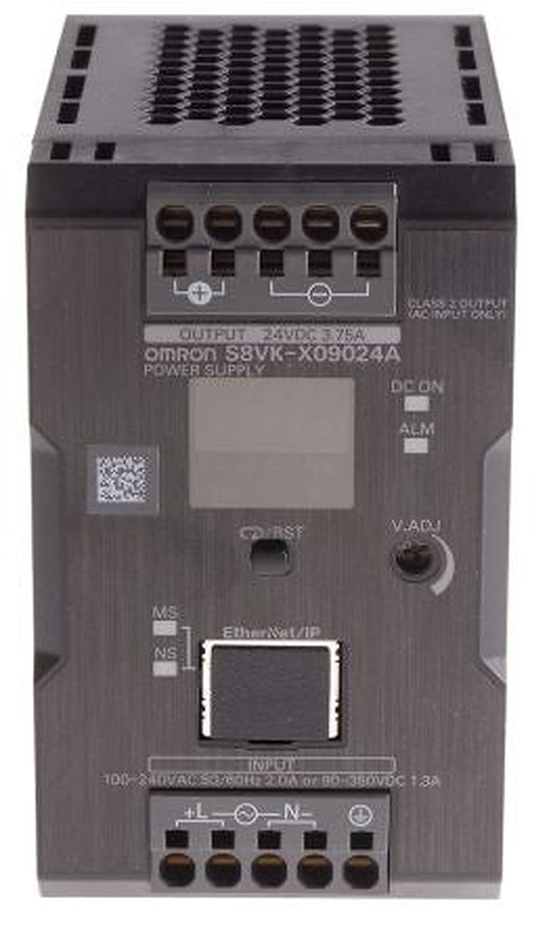 Omron S8VK-X Switched Mode DIN Rail Power Supply 264 V ac, 350V dc AC Input 24.1V dc, 3.75 A Output DC 90 W