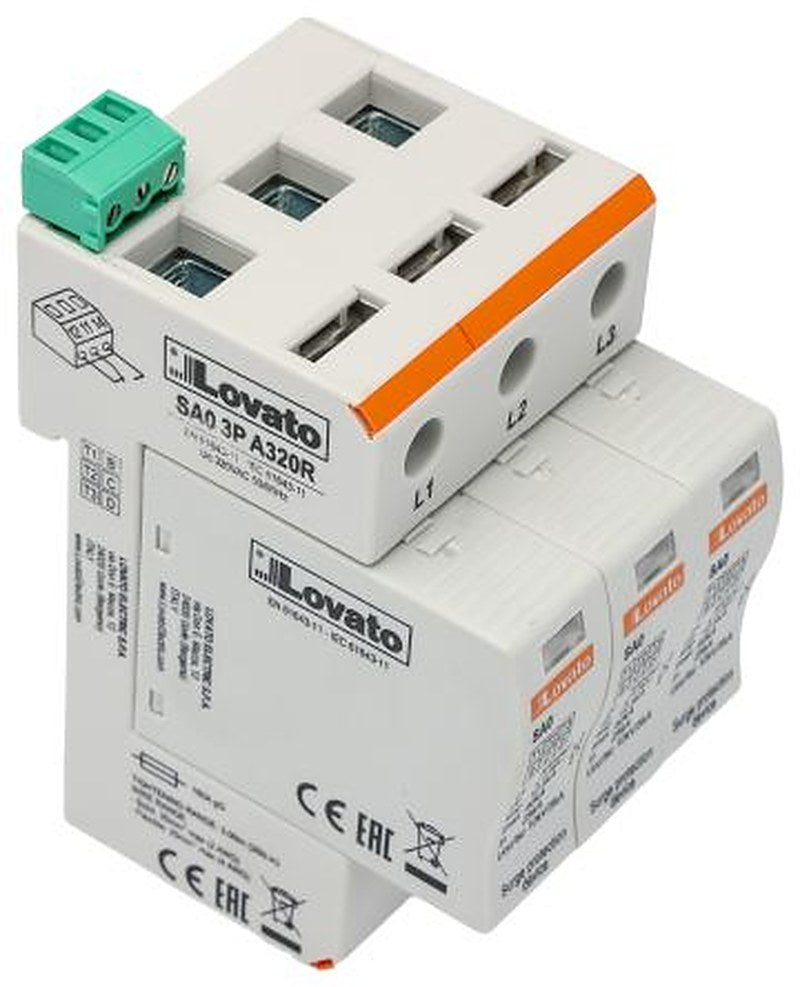 Lovato 1 Phase Surge Protector, 60 kA, 1.5 kV, DIN Rail