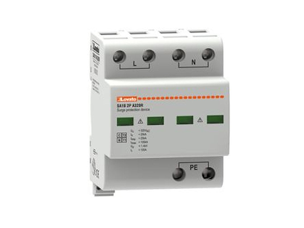 Lovato 1 Phase Surge Protector, 100 kA, 1.4 kV, DIN Rail