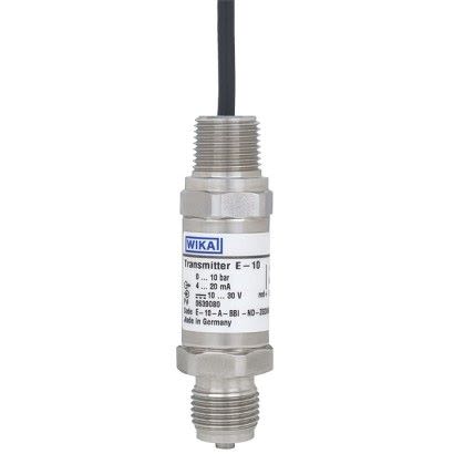WIKA E-10 Series Pressure Sensor, 0 to 5 V, 3-Wire Output 0 bar 1 bar, Gauge Reading