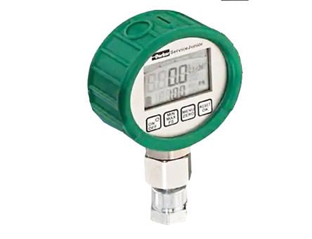 Parker 1/4 in Pressure Gauge, 90 mm, 100 bar