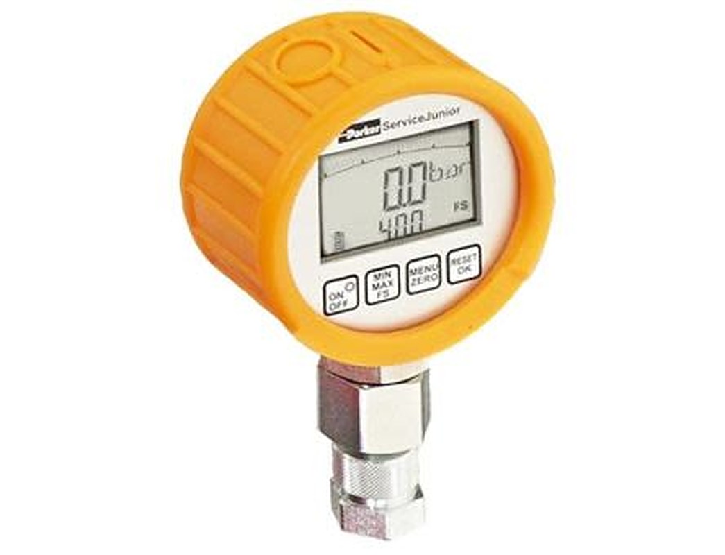 Parker 1/4 in Pressure Gauge, 90 mm, 400 bar, RSCAL
