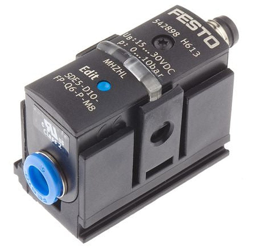 Festo Pressure Sensor, IP40 10 bar 15V dc, 30 V dc 50 °C