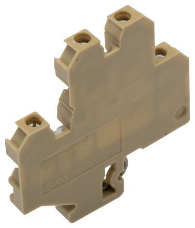 Weidmüller 0590060000 DK Series Double Level Terminal Block Brown, 4mm², 2-Level, Screw