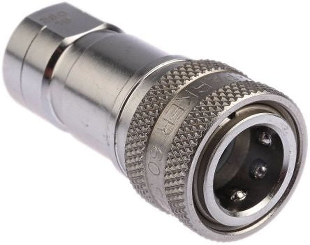 Parker Stainless Steel Hydraulic Quick Connect Coupling Female G 1/4 in, 35 Mpa