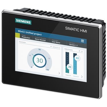 SIMATIC HMI MTP700, Unified Comfort Panel, touch operation, 7" widescreen TFT display, 16 million colors, PROFINET interface, configurable as of WinCC Unified Comfort V16, contains open-source software, which is provided free of charge see enclosed DVD
