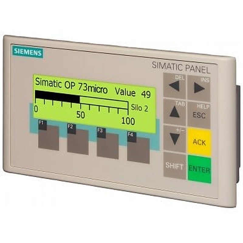 SIMATIC Operator Panel OP 73micro for SIMATIC S7-200 3 LC display, graphics-capable, backlit configurable from WinCC flexible 2004 Micro HSP contains open source software, which is provided free of charge. See enclosed CD