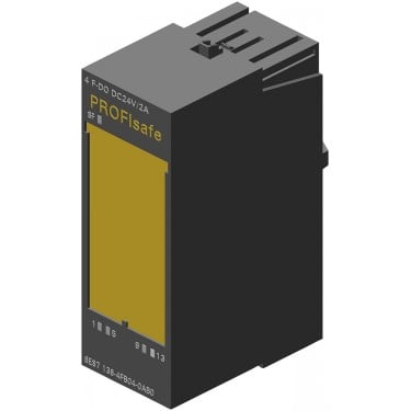 SIMATIC DP, Electronics module for ET 200S, 4 F-DO PROFIsafe, 24 V DC/2 A, 30 mm overall width, up to PL E (ISO 13849), up to SIL 3 (IEC 61508), can also be used in PROFINET configuration with IM 151-3 HF
