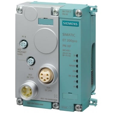 SIMATIC DP, PROFINET Interface module IM 154-3 PN, High Feature for ET 200 PRO, Integrated switch, incl. termination module, Connection modules 6ES7194-4AK00-0AA0 order separately