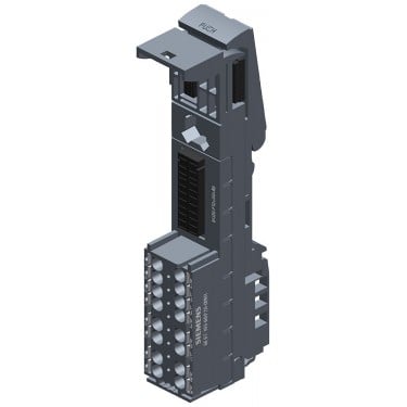 SIMATIC ET 200SP, BaseUnit BU20-P12+A0+4B, BU type B1, Packing unit: 1 unit, push-in terminals, without auxiliary terminals, bridged to the left, WxH: 20 mm x 117 mm