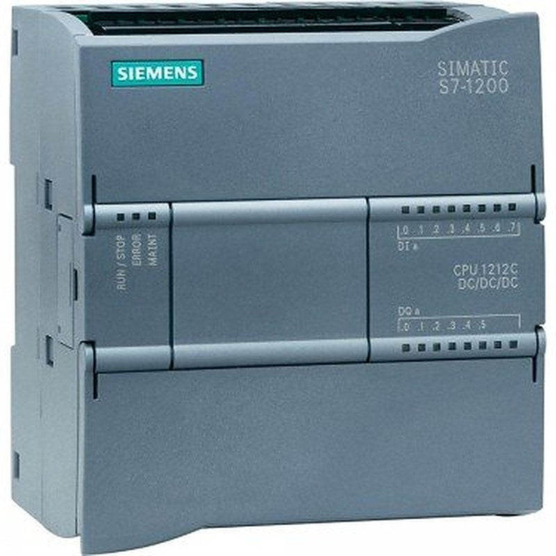 SIMATIC S7-1200, CPU 1212C, compact CPU, DC/DC/DC, onboard I/O: 8 DI 24 V DC; 6 DO 24 V DC; 2 AI 0-10 V DC, Power supply: DC 20.4-28.8V DC, Program/data memory 50 KB