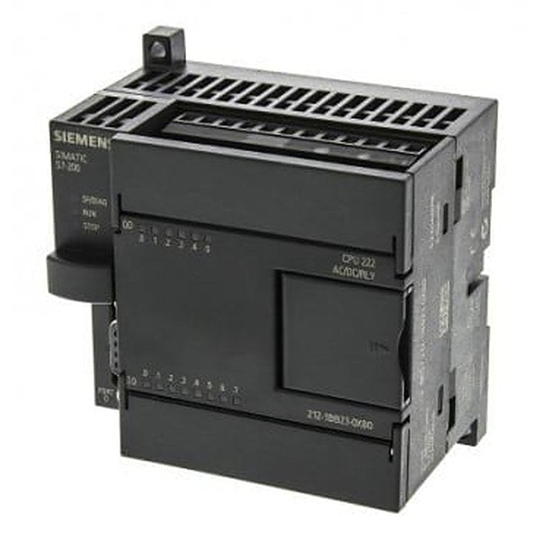 SIMATIC S7-200, CPU 222 Compact unit, AC power supply 8 DI DC/6 DO relay 4 KB progr./2 KB data, PROFIBUS DP expandable