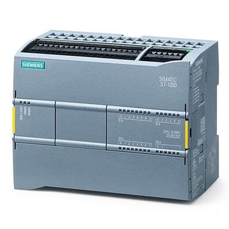 SIMATIC S7-1200F, CPU 1215 FC, compact CPU, DC/DC/relay, 2 PROFINET ports, onboard I/O: 14 DI 24 V DC; 10 DO relay 2 A, 2 AI 0-10 V DC, 2 AO 0-20 mA DC, Power supply: DC 20.4-28.8 V DC, Program/data memory 150 KB
